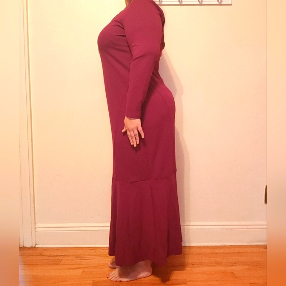 Eloquii Cutout Neckline Gown Wine Size 20 with tags - Picture 2 of 8
